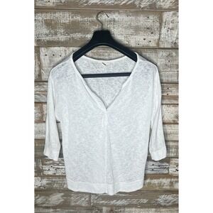 Caslon womens white 3/4 sleeve blouse/top S